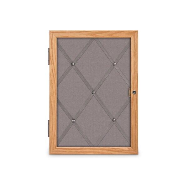 Sliding Door 12" Wood Framed Display Cas, UVDC1651-OAK-SURF